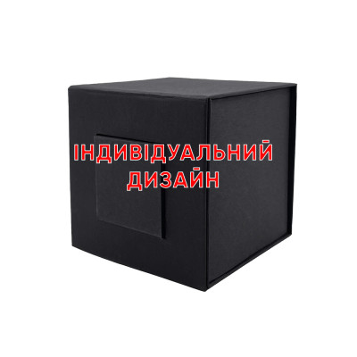 Подарочная картонная коробочка для часов черная XL Индивидуальный дизайн