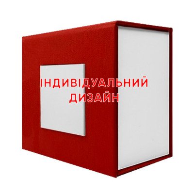 Подарочная картонная коробочка для часов красно-белая Индивидуальный дизайн