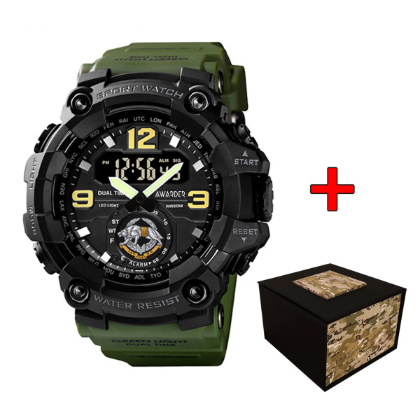 Мужские спортивные часы кварцевые Awarder 004  ССО Army Green фото 1