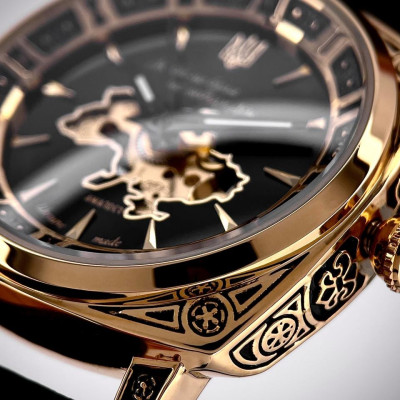 Awarder 021-3D Де би не була Gold-Black-Black Leather