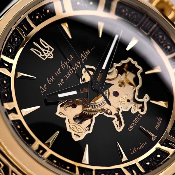 Женские часы Awarder 021-3D Де би не була Gold-Black-Black Leather фото 8