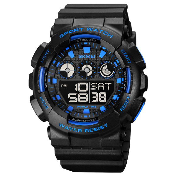 Чоловічий годинник Skmei 1857BU Black-Blue фото 1