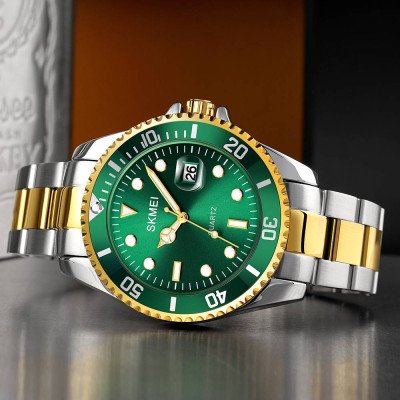 Skmei 1779TGDGN Silver-Gold-Green