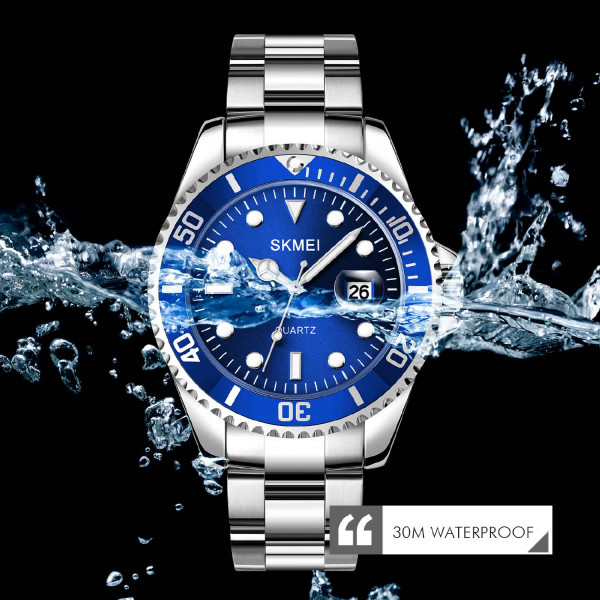 Мужские часы Skmei 1779SIBU Silver-Blue фото 5