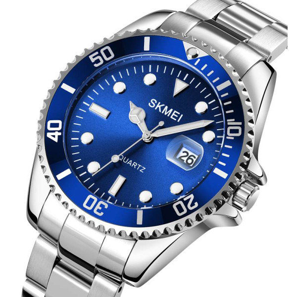 Чоловічий годинник Skmei 1779SIBU Silver-Blue фото 3