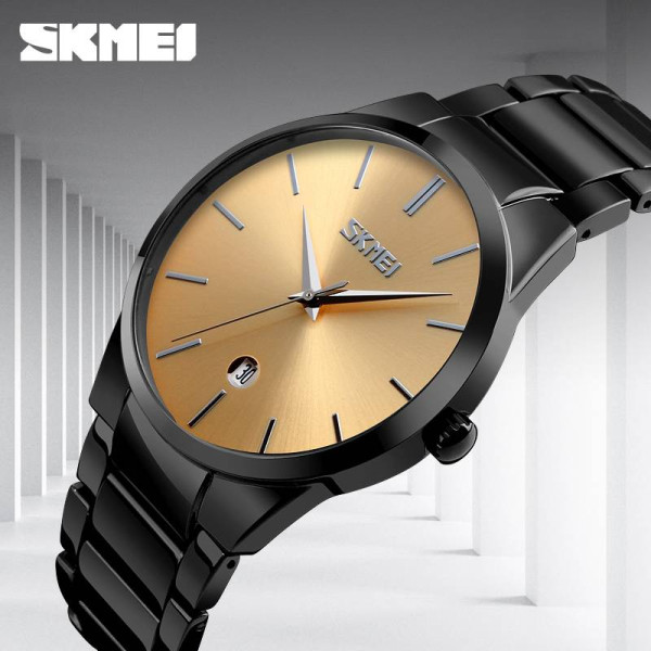 Чоловічий годинник Skmei 9140BKGD Black-Gold фото 4