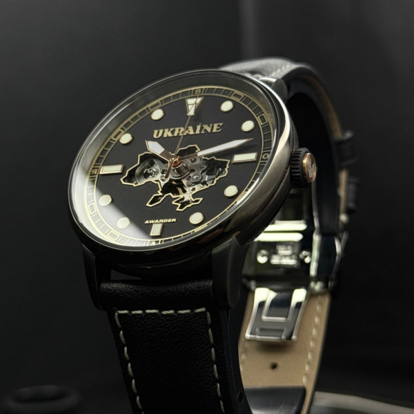 Мужские часы Awarder 044 Automatic Ukraine All Black фото 9