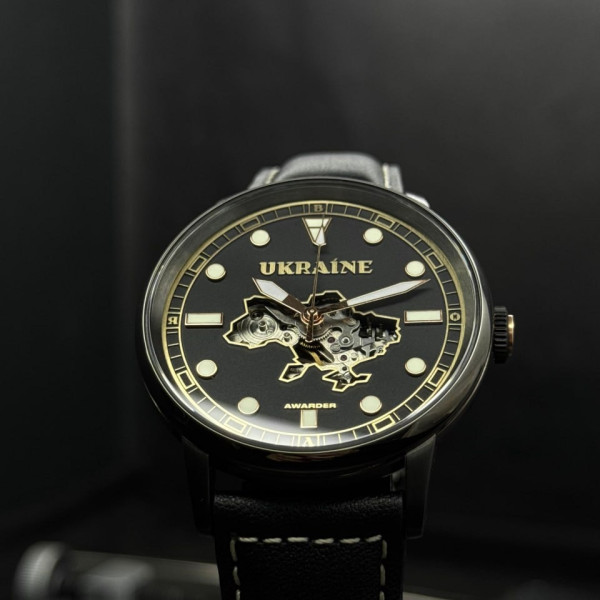 Мужские часы Awarder 044 Automatic Ukraine All Black фото 12