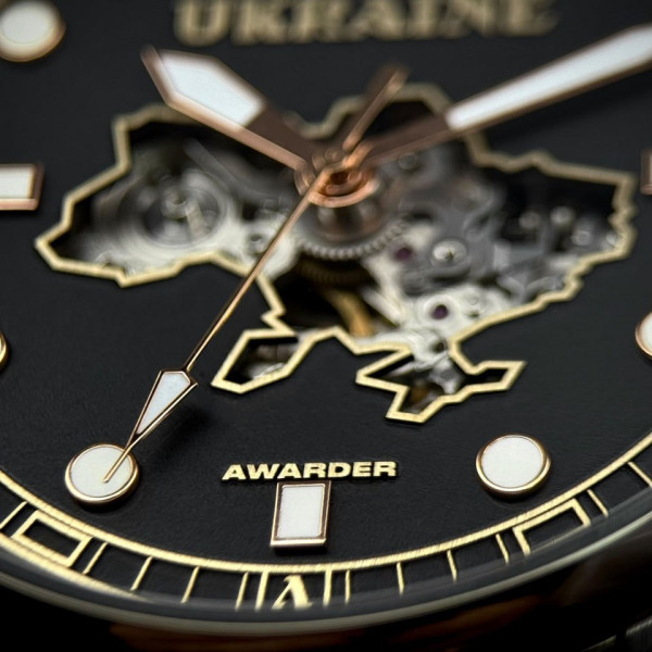 Мужские часы Awarder 044 Automatic Ukraine All Black фото 4