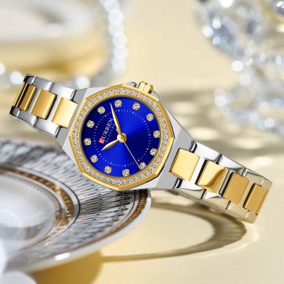 Curren 9100 Silver-Gold-Blue