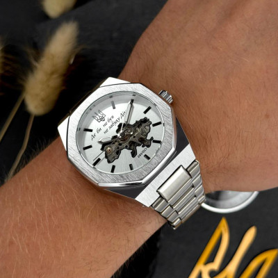 Чоловічий годинник Awarder 026-3D Де би не був Silver-White