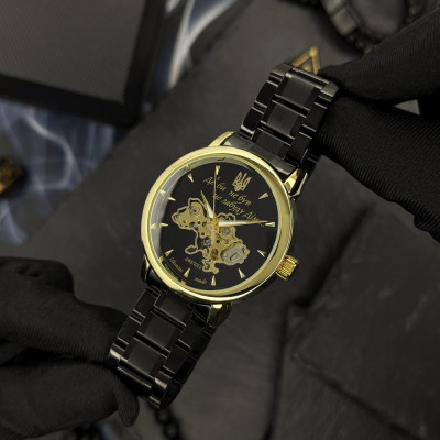 Мужские часы Awarder 022-3D Black-Gold Automatics Steel Не Забуду Дім
