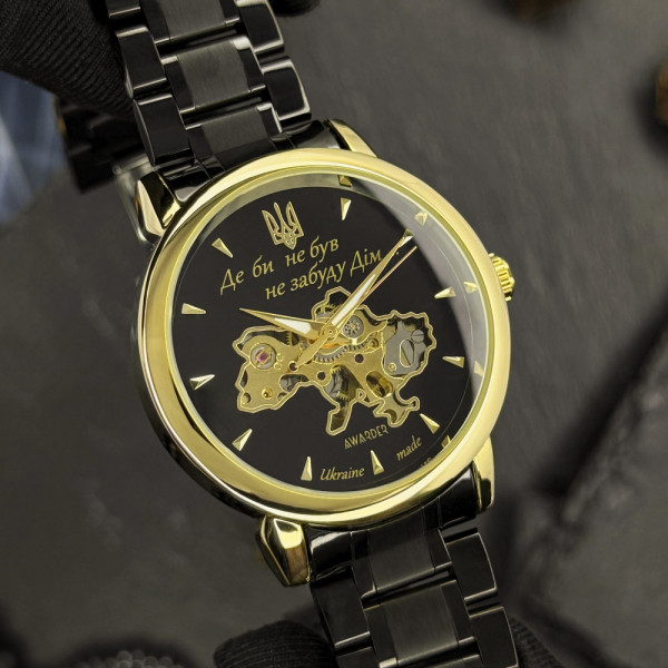 Мужские часы Awarder 022-3D Black-Gold Automatics Steel Не Забуду Дім фото 4