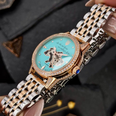 Женские часы Awarder 049 Silver-Gold-Blue