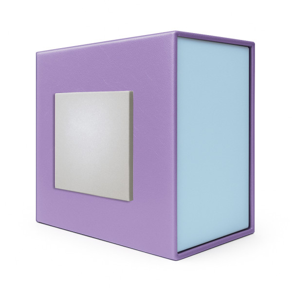 Подарункова картонна коробочка для годинника фіолетово-блакитна фото 1