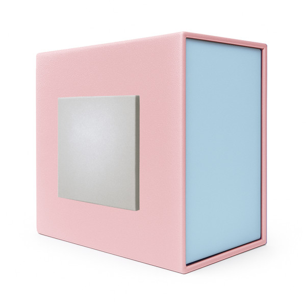 Подарункова картонна коробочка для годинника рожево-блакитна фото 1