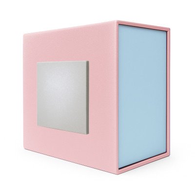 Подарункова картонна коробочка для годинника рожево-блакитна