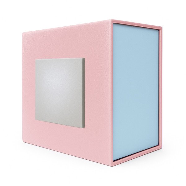 Подарункова картонна коробочка для годинника рожево-блакитна фото 1