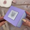 Подарункова картонна коробочка для годинника фіолетово-блакитна тризуб срібло фото 8