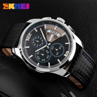 Skmei 9106BU Silver-Black-Blue