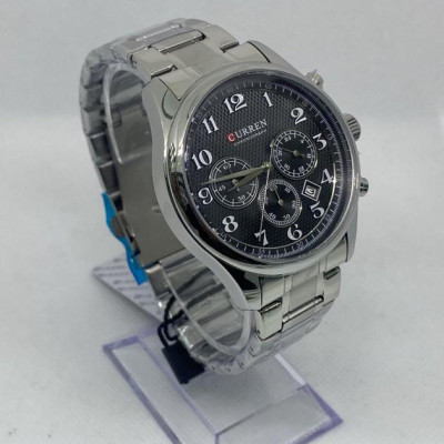 Curren 8466 Silver-Black