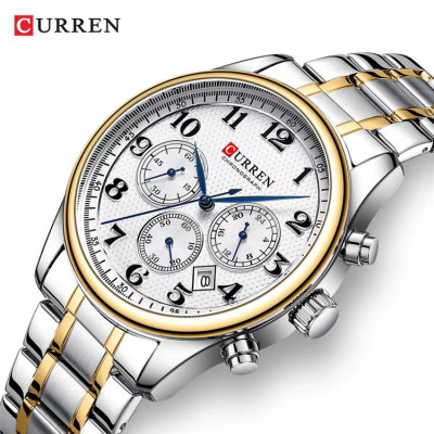 Curren 8466 Silver-Gold-White