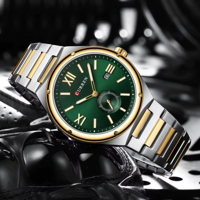 Curren 8471 Silver-Gold-Green