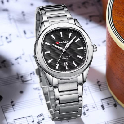 Curren 8474 Silver-Black