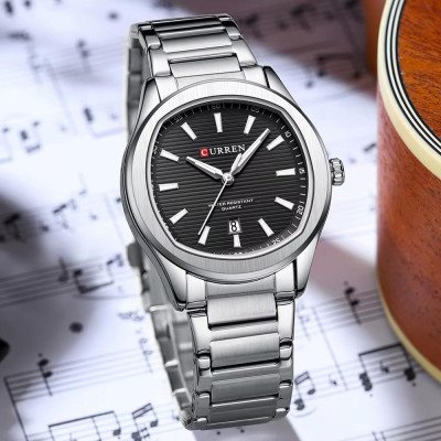 Curren 8474 Silver-Black