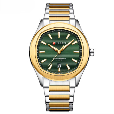 Curren 8474 Silver-Gold-Green