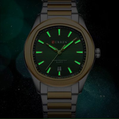Curren 8474 Silver-Gold-Green