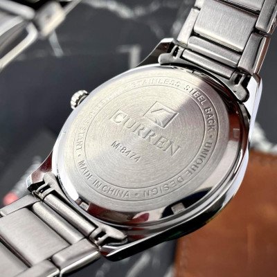 Curren 8474 Silver-Gold-Black