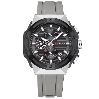Чоловічий годинник Curren 8462 Silver-Black