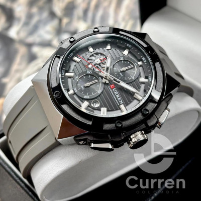 Curren 8462 Silver-Black