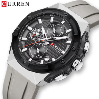 Curren 8462 Silver-Black