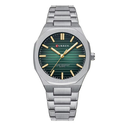 Мужские часы Сurren 8456 Silver-Green