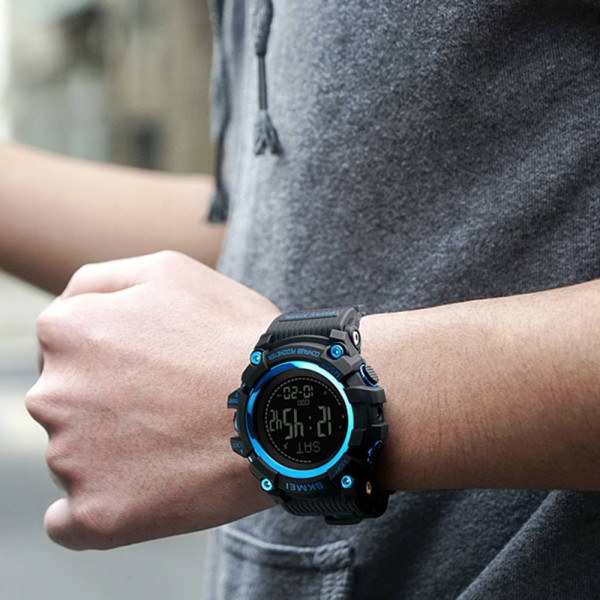 Чоловічий годинник Skmei 1356BU Black-Blue Compass фото 6