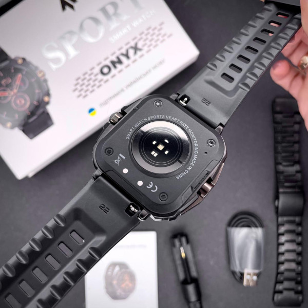 Розумний годинник Modfit Onyx Black Steel + ремінець в подарунок фото 8