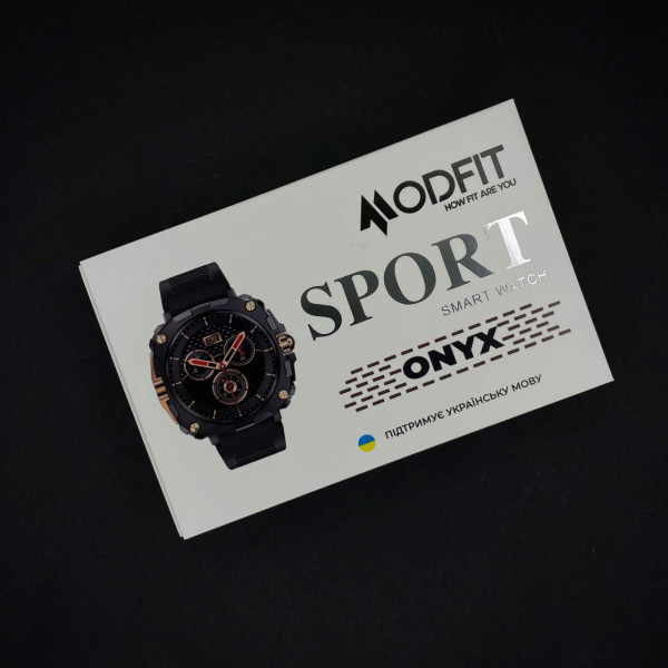 Розумний годинник Modfit Onyx Black Steel + ремінець в подарунок фото 10