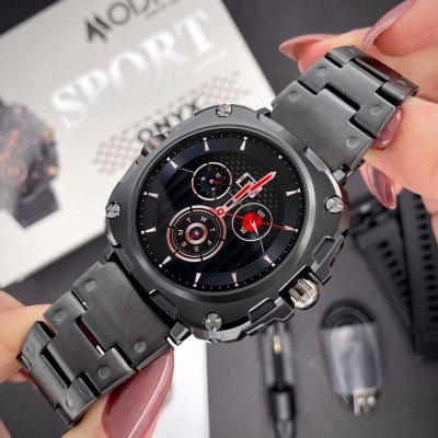 Розумний годинник Modfit Onyx Black Steel + ремінець в подарунок