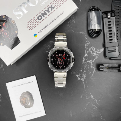 Розумний годинник Modfit Onyx Silver Steel + ремінець в подарунок