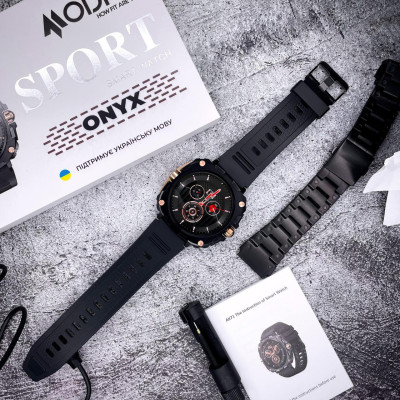Розумний годинник Modfit Onyx Black-Gold Steel + ремінець в подарунок