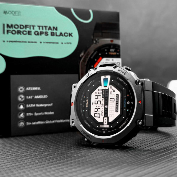 Розумний годинник Modfit Titan Force GPS Black фото 4