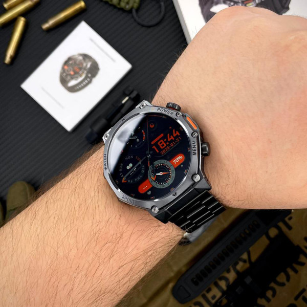 Розумний годинник Modfit Titan-X Black Steel + ремінець в подарунок фото 3