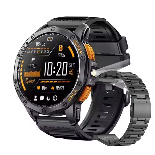 Умные смарт часы Modfit Pathfinder GPS Compass Black Steel + Ремешок в подарок фото 1
