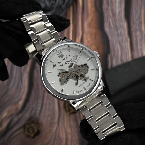 Мужские часы Awarder 022-3D Де би не був Silver-White Steel фото 9