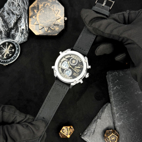 Мужские часы Awarder 017BKWT Тризуб золото Silver-White фото 7