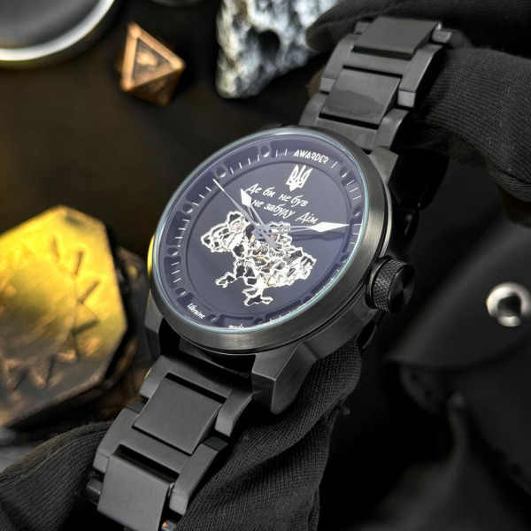 Мужские часы Awarder 058 Де би не був Black-White Steel фото 5