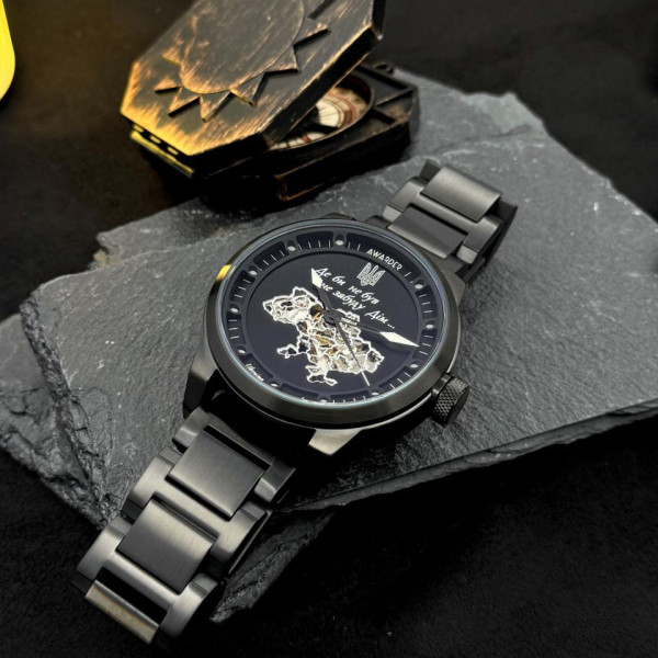 Мужские часы Awarder 058 Де би не був Black-White Steel фото 9