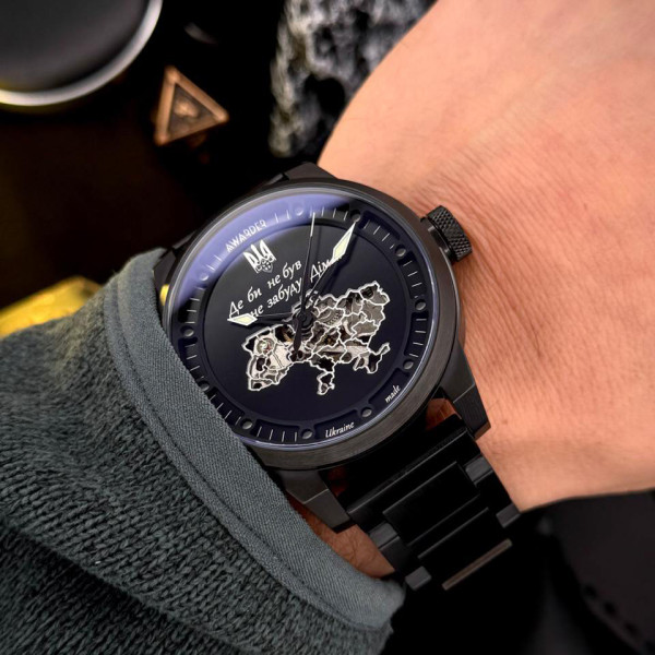 Мужские часы Awarder 058 Де би не був Black-White Steel фото 10